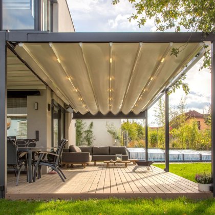 Obrázek č. 8 pro 'Hliníková shrnovací pergola'